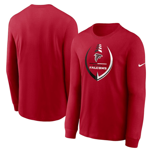Men's Atlanta Falcons Red Icon Legend Performance Long Sleeve T-Shirt